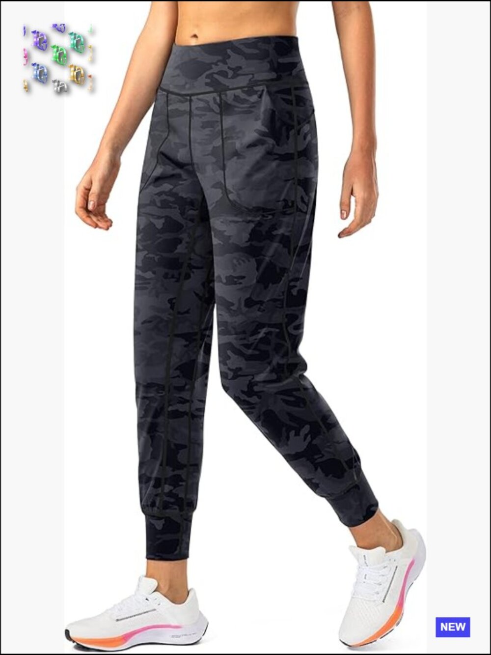 High Waisted Joggers with Zipper Pockets Petite Regular Tall Athletic Workout